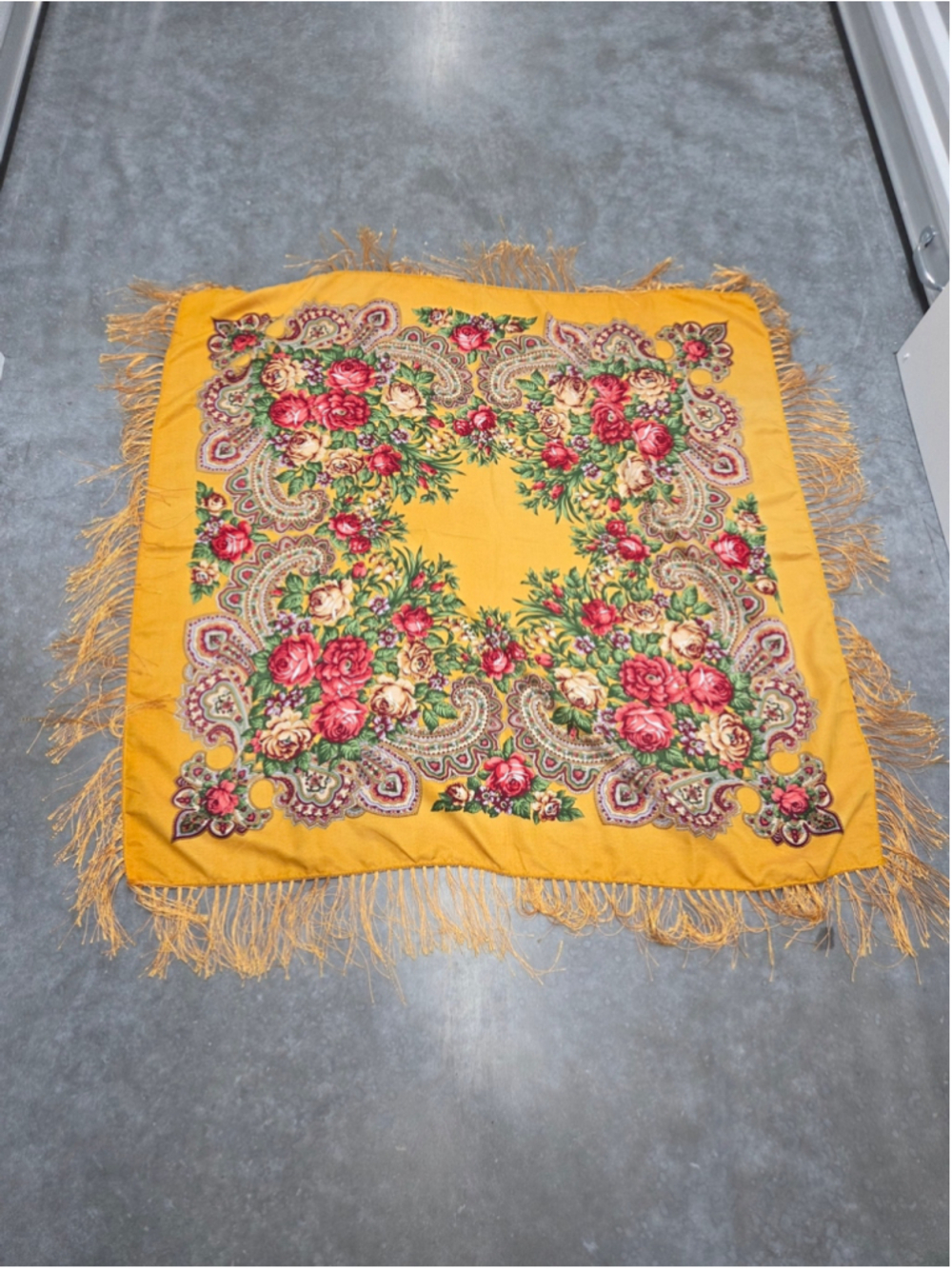 Ukrainian Folk Ethnic Scarf Shawl Floral Scarf Modern Chic Boho